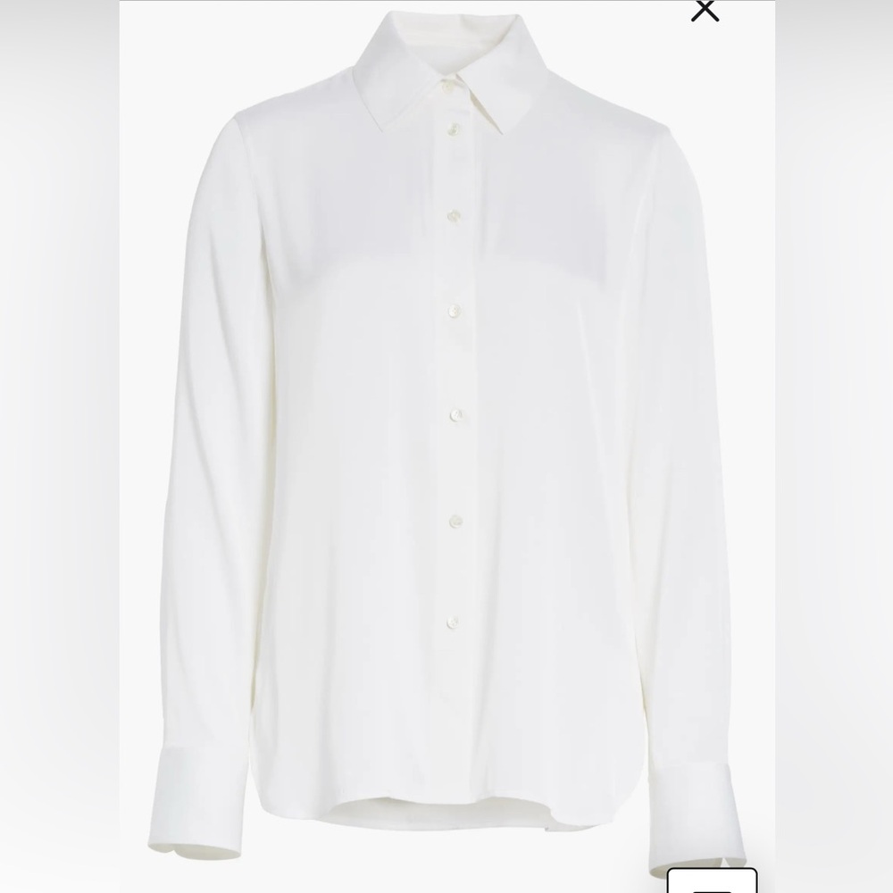 Vince Slim Silk Shirt - M